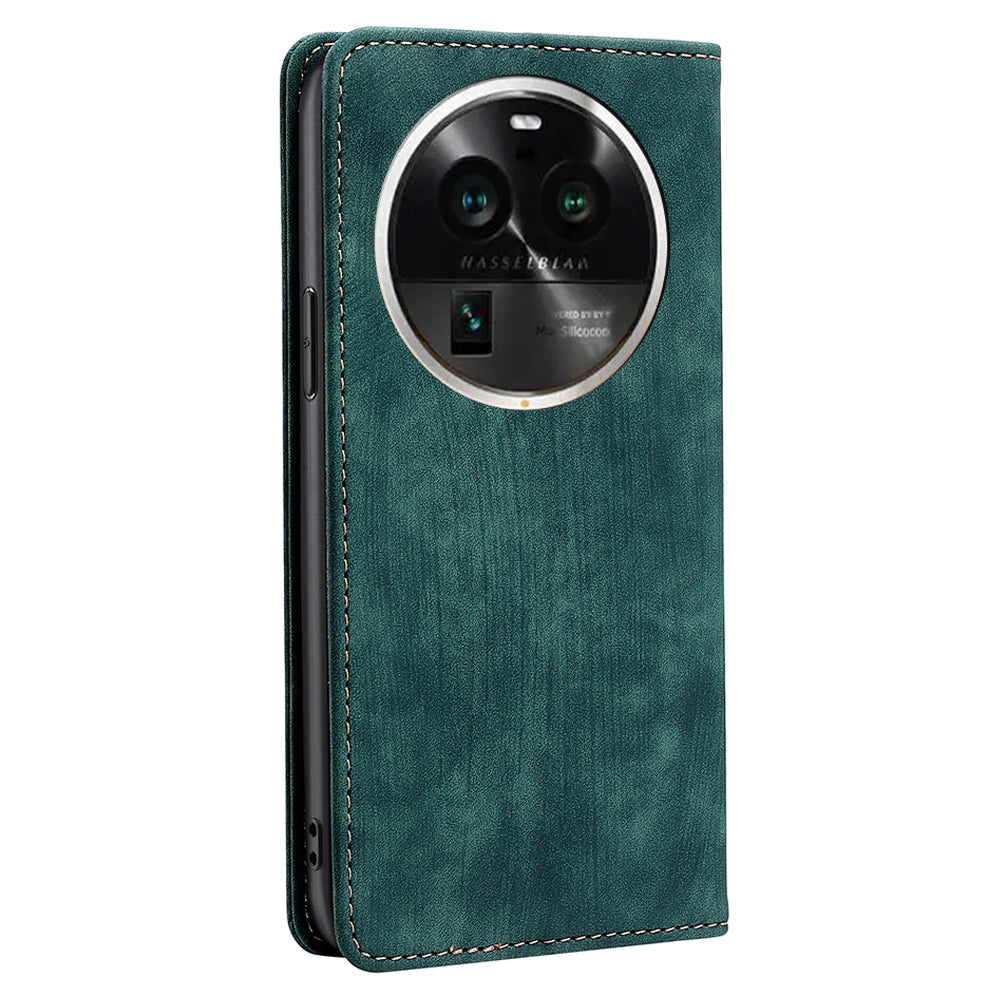 For Oppo Find X6 Pro PU Leather Stand Wallet RFID Blocking Drop-proof Phone Case Flip Cover