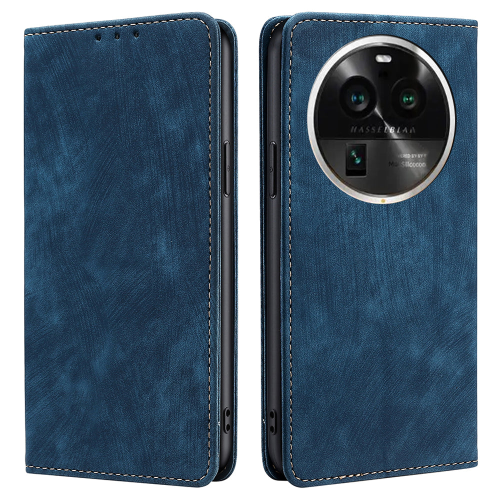 For Oppo Find X6 Pro PU Leather Stand Wallet RFID Blocking Drop-proof Phone Case Flip Cover