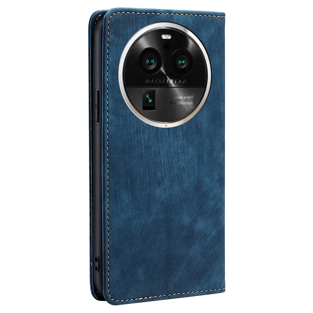 For Oppo Find X6 Pro PU Leather Stand Wallet RFID Blocking Drop-proof Phone Case Flip Cover