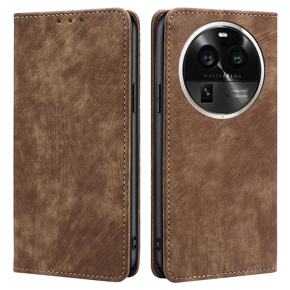 For Oppo Find X6 Pro PU Leather Stand Wallet RFID Blocking Drop-proof Phone Case Flip Cover