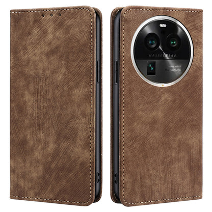 For Oppo Find X6 Pro PU Leather Stand Wallet RFID Blocking Drop-proof Phone Case Flip Cover