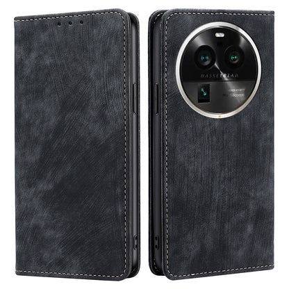 For Oppo Find X6 Pro PU Leather Stand Wallet RFID Blocking Drop-proof Phone Case Flip Cover