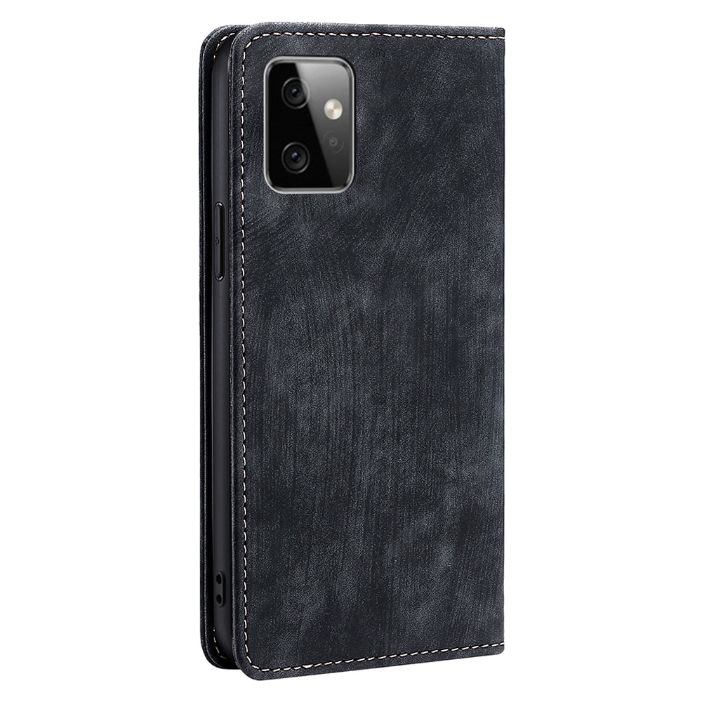 RFID Blocking Shell for Motorola Moto G Power 5G Stand Wallet Phone Case PU Leather Flip Cover