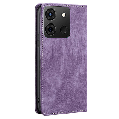 For Infinix Smart 7 4G Phone Cover, PU Leather RFID Blocking Shockproof Case with Stand Wallet