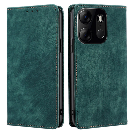RFID Blocking Cover for Tecno Spark Go 2023 4G Shell with Stand Wallet PU Leather Cellphone Case