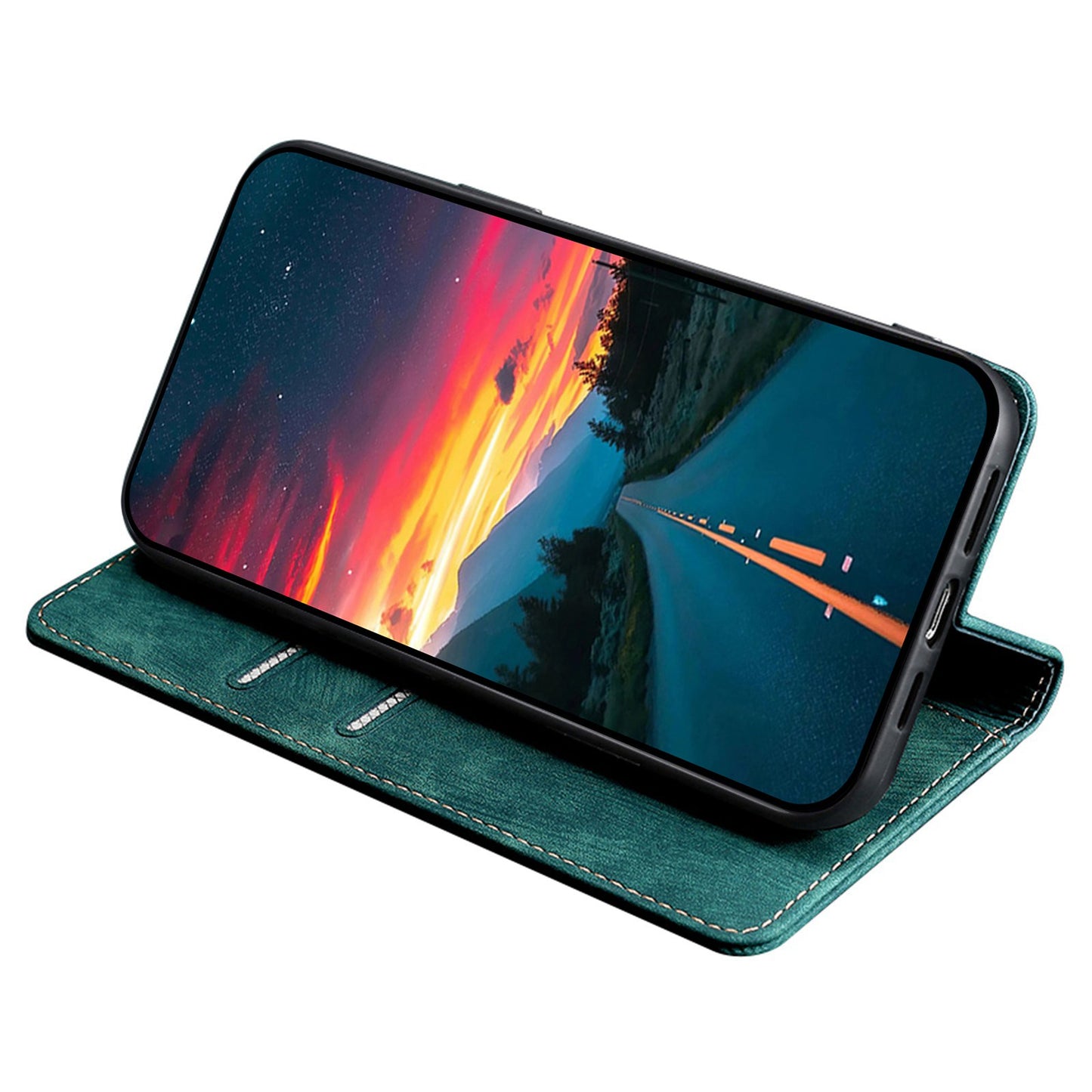 RFID Blocking Cover for Tecno Spark Go 2023 4G Shell with Stand Wallet PU Leather Cellphone Case