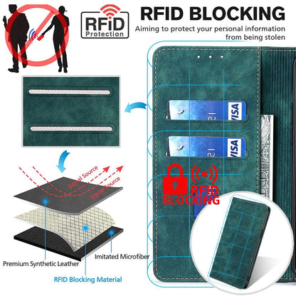 RFID Blocking Cover for Tecno Spark Go 2023 4G Shell with Stand Wallet PU Leather Cellphone Case