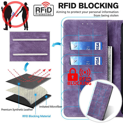 RFID Blocking Cover for Tecno Spark Go 2023 4G Shell with Stand Wallet PU Leather Cellphone Case