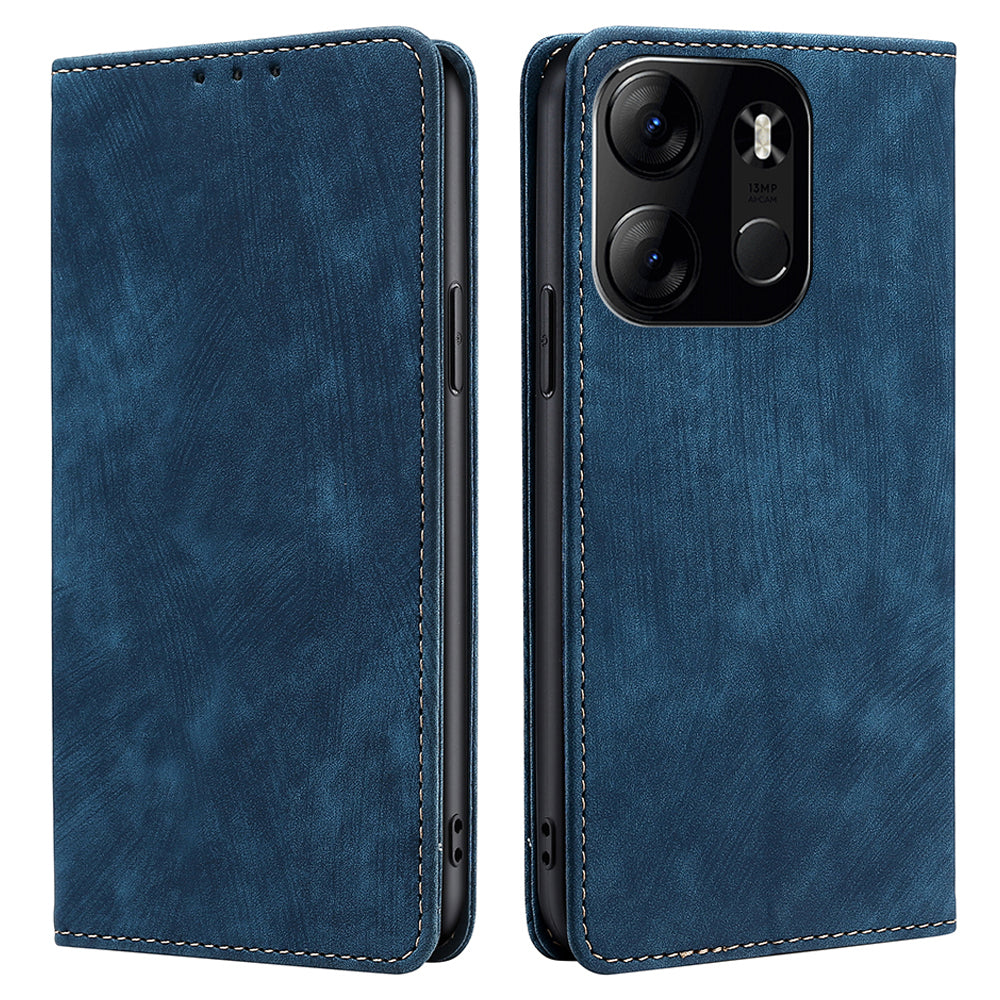 RFID Blocking Cover for Tecno Spark Go 2023 4G Shell with Stand Wallet PU Leather Cellphone Case