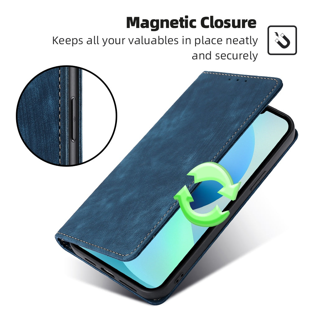RFID Blocking Cover for Tecno Spark Go 2023 4G Shell with Stand Wallet PU Leather Cellphone Case