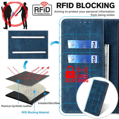 RFID Blocking Cover for Tecno Spark Go 2023 4G Shell with Stand Wallet PU Leather Cellphone Case