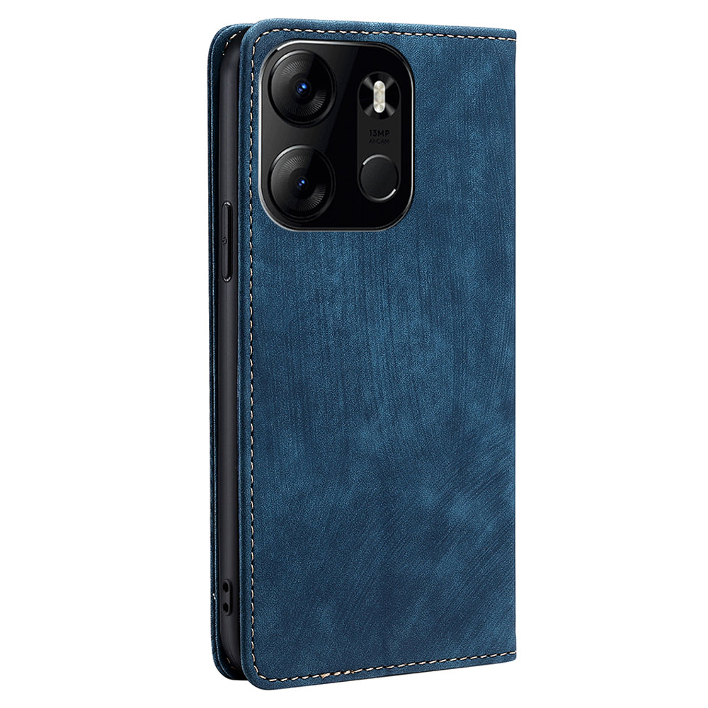 RFID Blocking Cover for Tecno Spark Go 2023 4G Shell with Stand Wallet PU Leather Cellphone Case