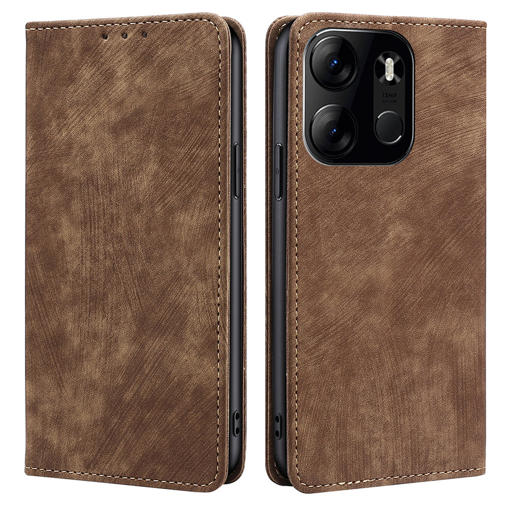 RFID Blocking Cover for Tecno Spark Go 2023 4G Shell with Stand Wallet PU Leather Cellphone Case
