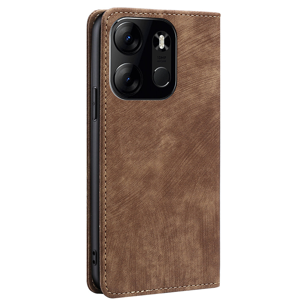 RFID Blocking Cover for Tecno Spark Go 2023 4G Shell with Stand Wallet PU Leather Cellphone Case