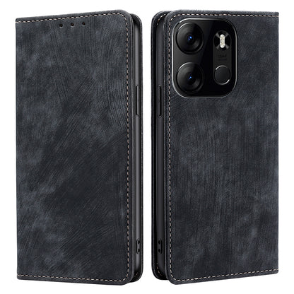 RFID Blocking Cover for Tecno Spark Go 2023 4G Shell with Stand Wallet PU Leather Cellphone Case