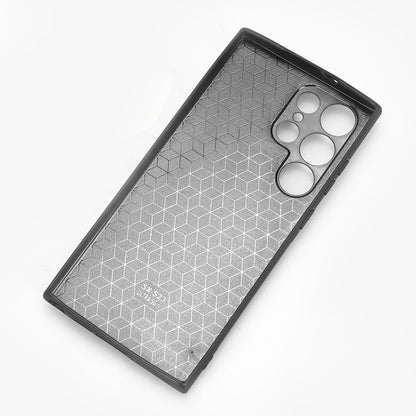 For Samsung Galaxy S23 Ultra Wristband Kickstand Leather Coating Phone Cover PC+TPU Case with Neck Strap