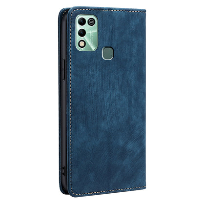 Phone Cover for Infinix Hot 11 Play PU Leather Shell with Stand Wallet RFID Blocking Shockproof Case