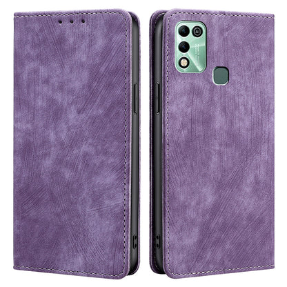 Phone Cover for Infinix Hot 11 Play PU Leather Shell with Stand Wallet RFID Blocking Shockproof Case