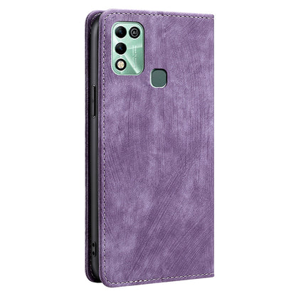 Phone Cover for Infinix Hot 11 Play PU Leather Shell with Stand Wallet RFID Blocking Shockproof Case