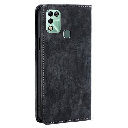Phone Cover for Infinix Hot 11 Play PU Leather Shell with Stand Wallet RFID Blocking Shockproof Case