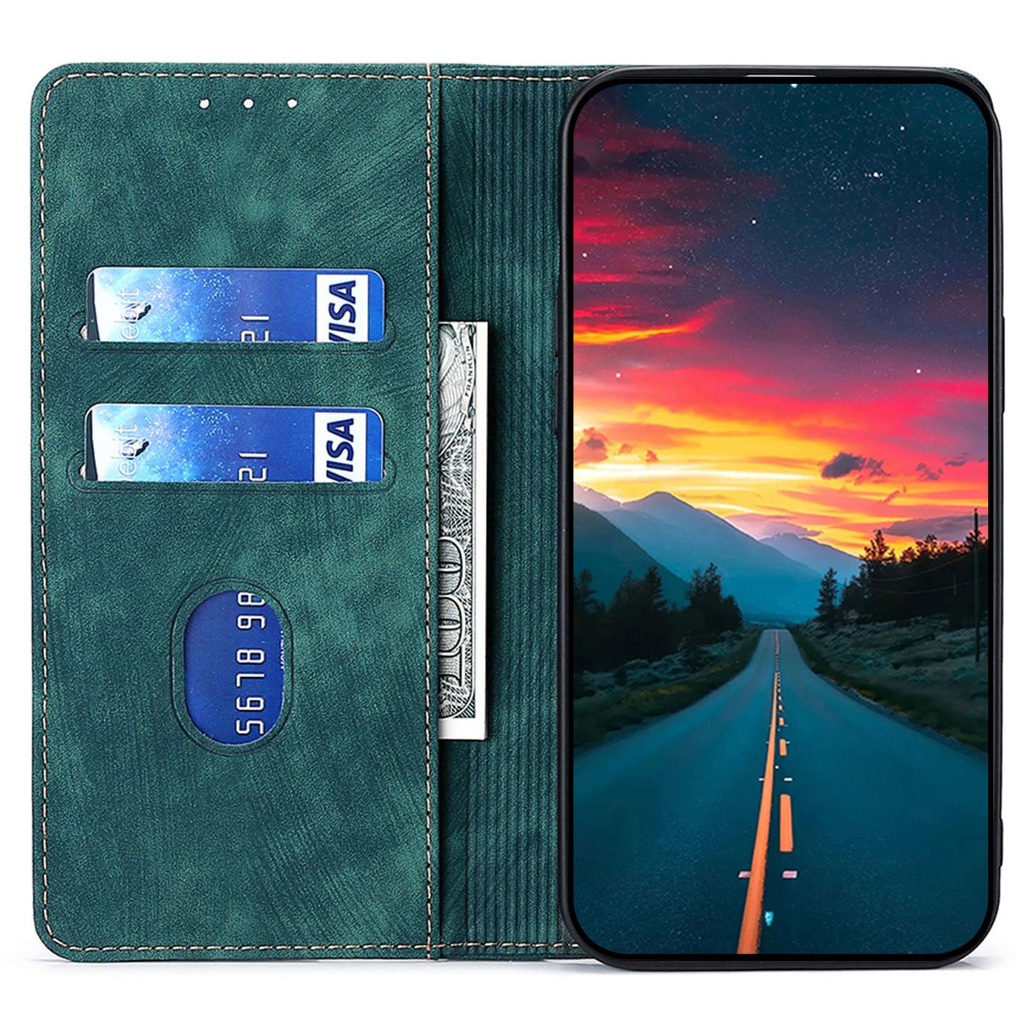 Phone Cover for Infinix Hot 11 Play PU Leather Shell with Stand Wallet RFID Blocking Shockproof Case