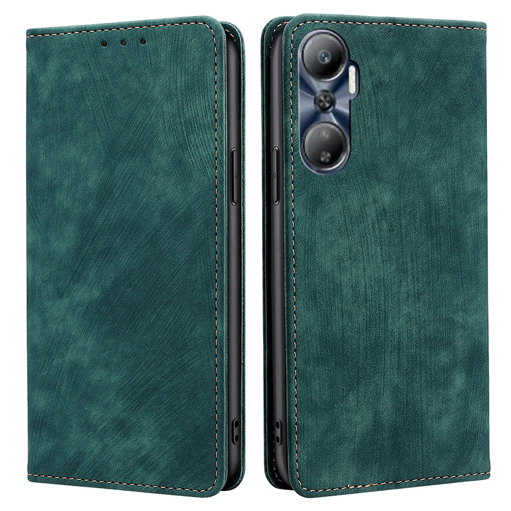 For Infinix Hot 20 4G RFID Blocking Phone Case PU Leather Stand Wallet Cover