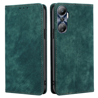 For Infinix Hot 20 4G RFID Blocking Phone Case PU Leather Stand Wallet Cover