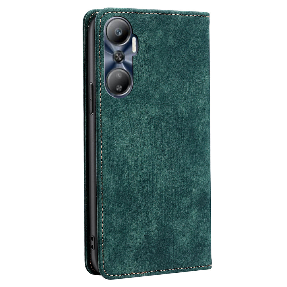 For Infinix Hot 20 4G RFID Blocking Phone Case PU Leather Stand Wallet Cover