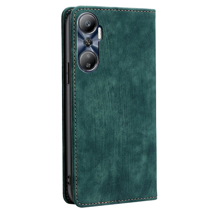For Infinix Hot 20 4G RFID Blocking Phone Case PU Leather Stand Wallet Cover