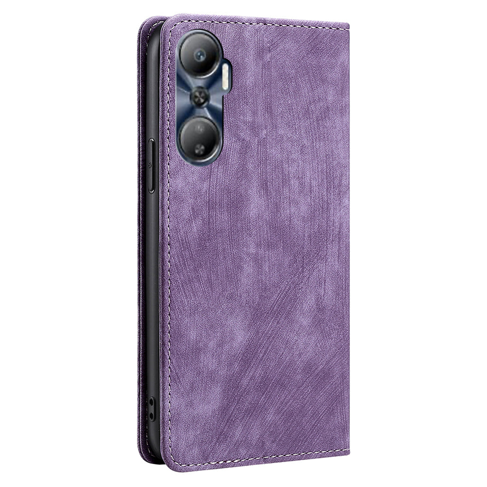 For Infinix Hot 20 4G RFID Blocking Phone Case PU Leather Stand Wallet Cover