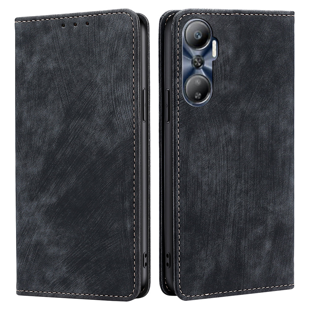 For Infinix Hot 20 4G RFID Blocking Phone Case PU Leather Stand Wallet Cover