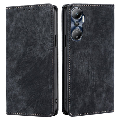 For Infinix Hot 20 4G RFID Blocking Phone Case PU Leather Stand Wallet Cover