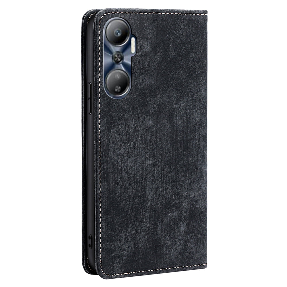 For Infinix Hot 20 4G RFID Blocking Phone Case PU Leather Stand Wallet Cover