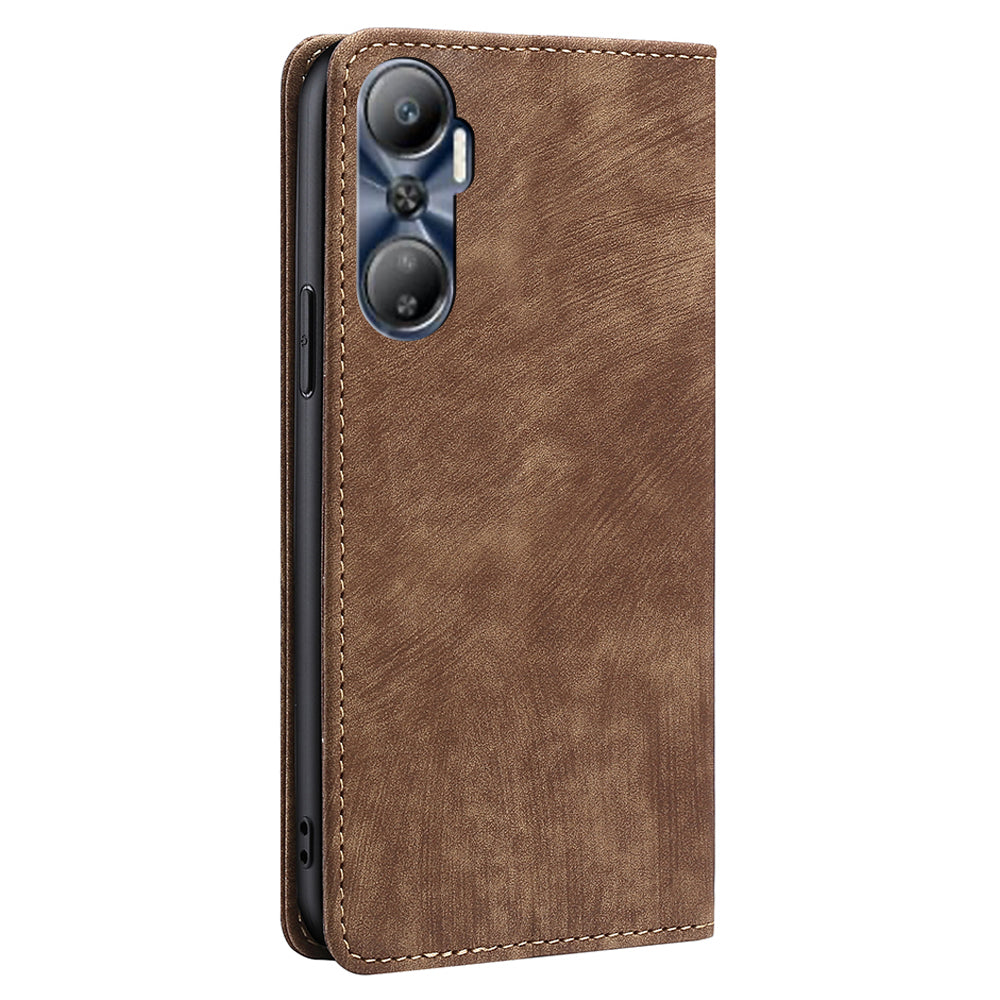 For Infinix Hot 20 4G RFID Blocking Phone Case PU Leather Stand Wallet Cover