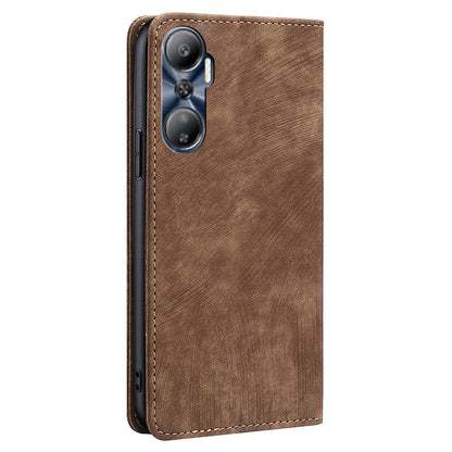 For Infinix Hot 20 4G RFID Blocking Phone Case PU Leather Stand Wallet Cover