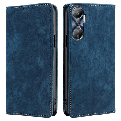 For Infinix Hot 20 4G RFID Blocking Phone Case PU Leather Stand Wallet Cover
