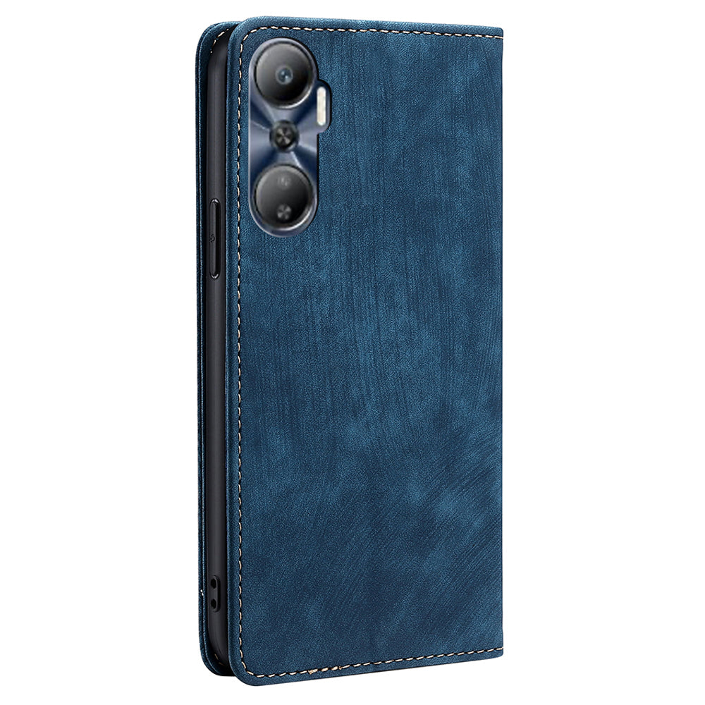 For Infinix Hot 20 4G RFID Blocking Phone Case PU Leather Stand Wallet Cover