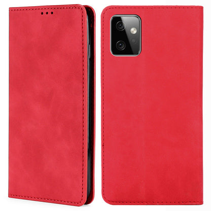 For Motorola Moto G Power 5G Phone Stand Case Skin-touch PU Leather Card Holder Cover