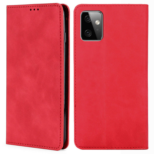 For Motorola Moto G Power 5G Phone Stand Case Skin-touch PU Leather Card Holder Cover