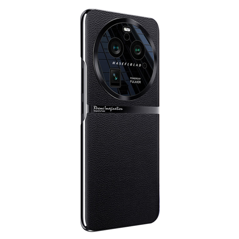 For Oppo Find X6 Pro Shockproof Phone Case PU Leather + PC Defender Shell Back Cover