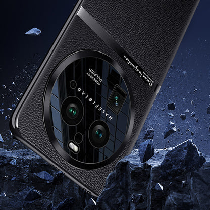 For Oppo Find X6 Pro Shockproof Phone Case PU Leather + PC Defender Shell Back Cover