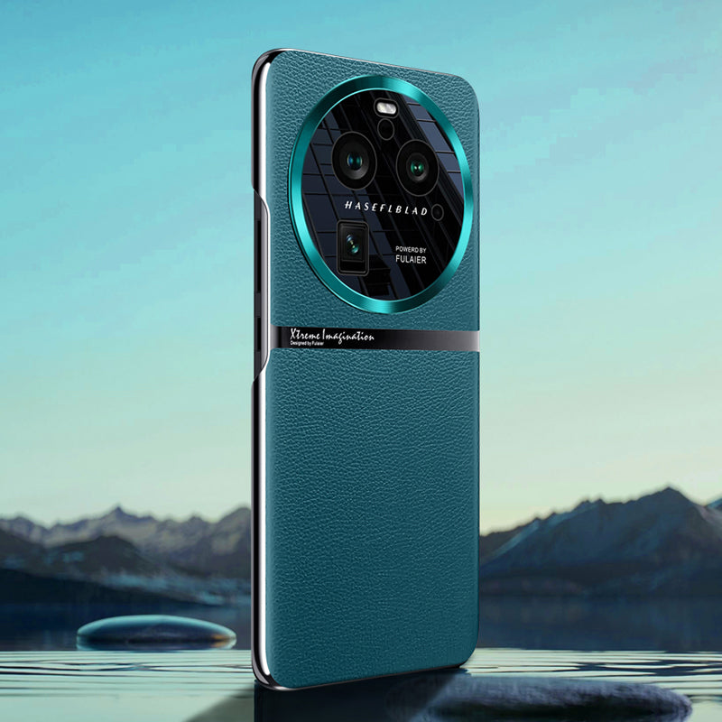 For Oppo Find X6 Pro Shockproof Phone Case PU Leather + PC Defender Shell Back Cover