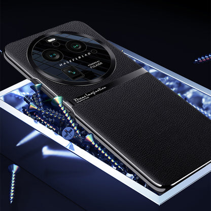 For Oppo Find X6 Pro Shockproof Phone Case PU Leather + PC Defender Shell Back Cover