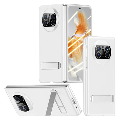 For Huawei Mate X3 5G Kickstand Folding Phone Case Hard PC Phone Cover with Tempered Glass Screen Film
