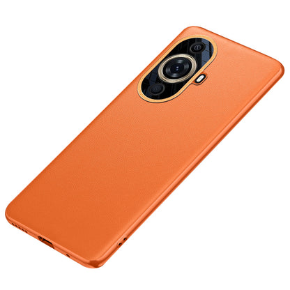 Metal Lens Protection Phone Case for Huawei nova 11 Pro / nova 11 Ultra , Leather Coated TPU+PC Phone Cover (2nd Gen)