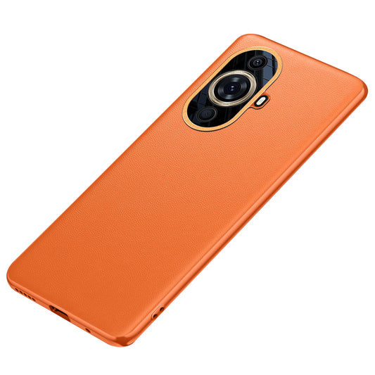 For Huawei nova 11 Cell Phone Case Metal Lens Protection Leather Coated TPU+PC Cover (2nd Gen)