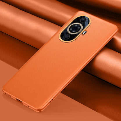 For Huawei nova 11 Cell Phone Case Metal Lens Protection Leather Coated TPU+PC Cover (2nd Gen)