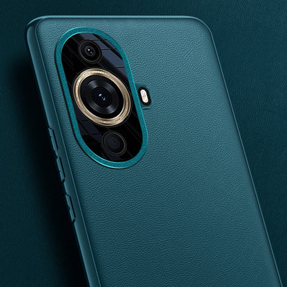 For Huawei nova 11 Cell Phone Case Metal Lens Protection Leather Coated TPU+PC Cover (2nd Gen)