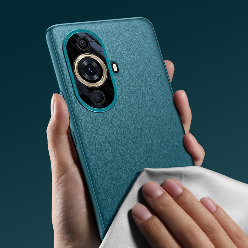 For Huawei nova 11 Cell Phone Case Metal Lens Protection Leather Coated TPU+PC Cover (2nd Gen)