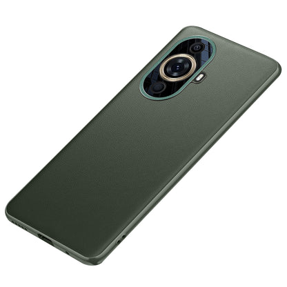 For Huawei nova 11 Cell Phone Case Metal Lens Protection Leather Coated TPU+PC Cover (2nd Gen)